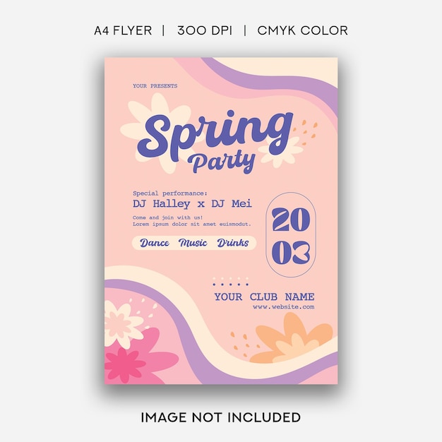 Spring Party Night Club Flyer Template