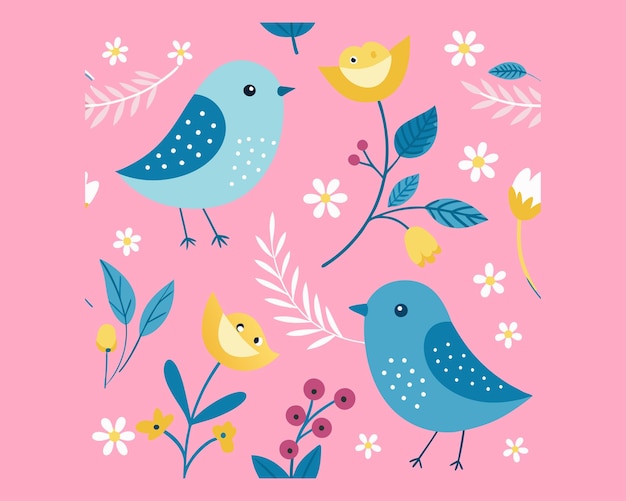 Vector spring pattern background