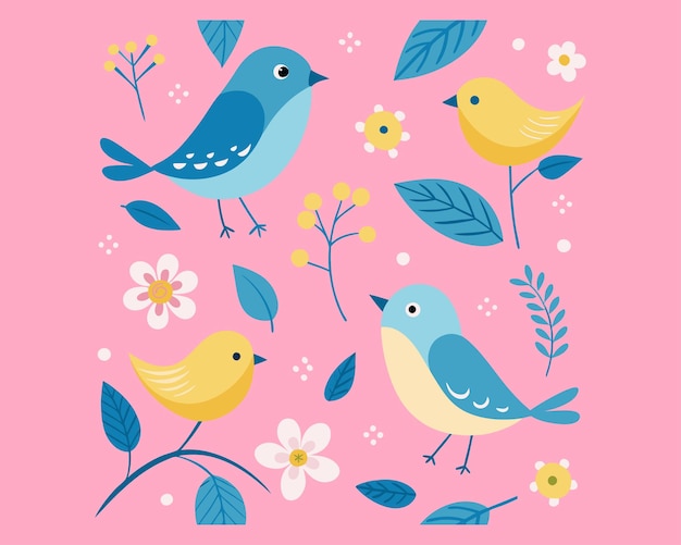 Vector spring pattern background