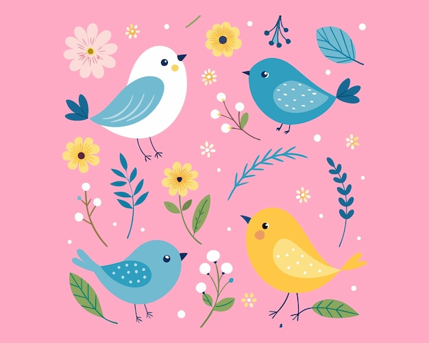 Vector spring pattern background