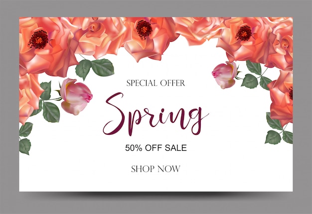 Spring sale background  banners 