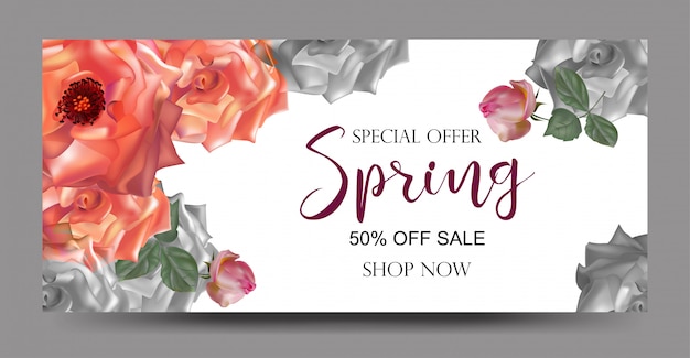 Spring sale background  banners 