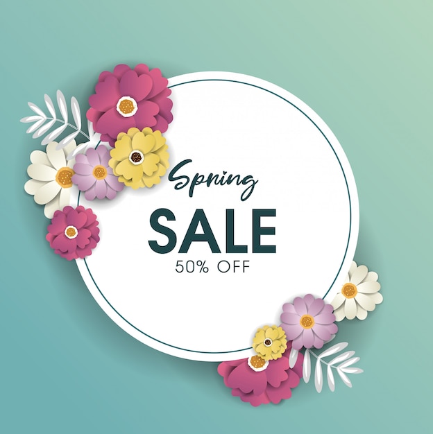 Spring sale background design