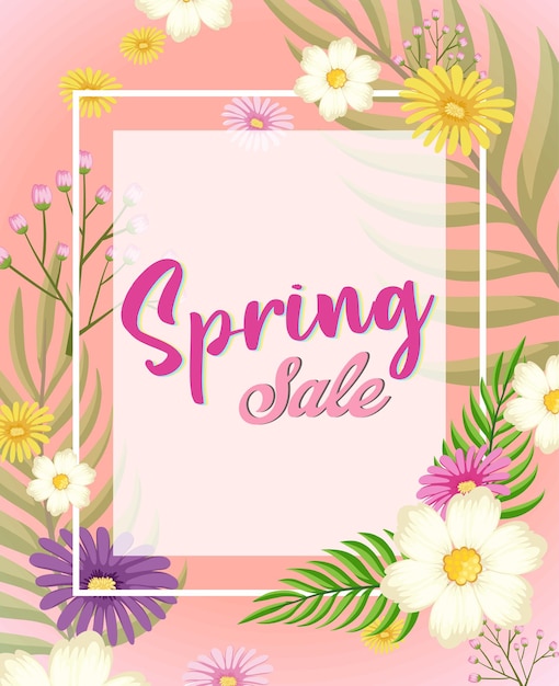 Spring sale banner template