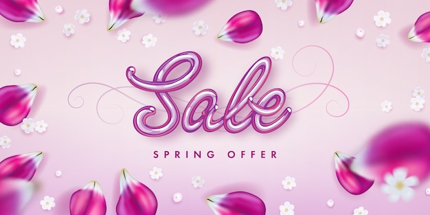 Spring sale banner template