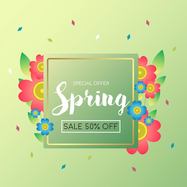 Spring sale banner