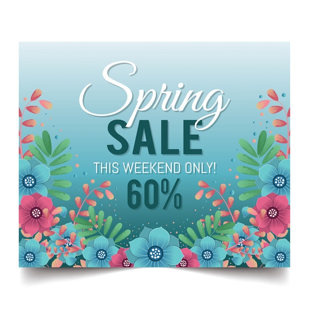 Spring sale design illustration