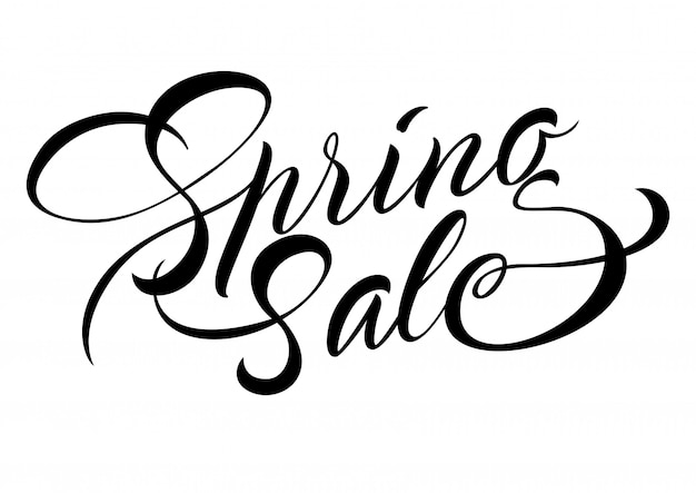 Spring sale lettering. 