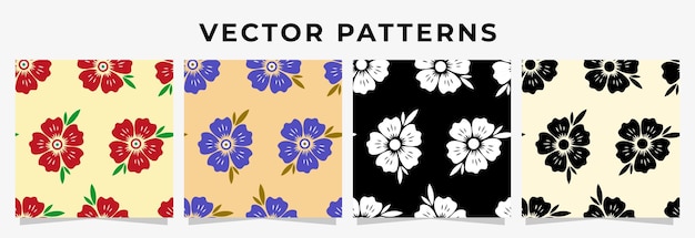 Spring Summer trend Flowers seamless pattern with small floral pattern