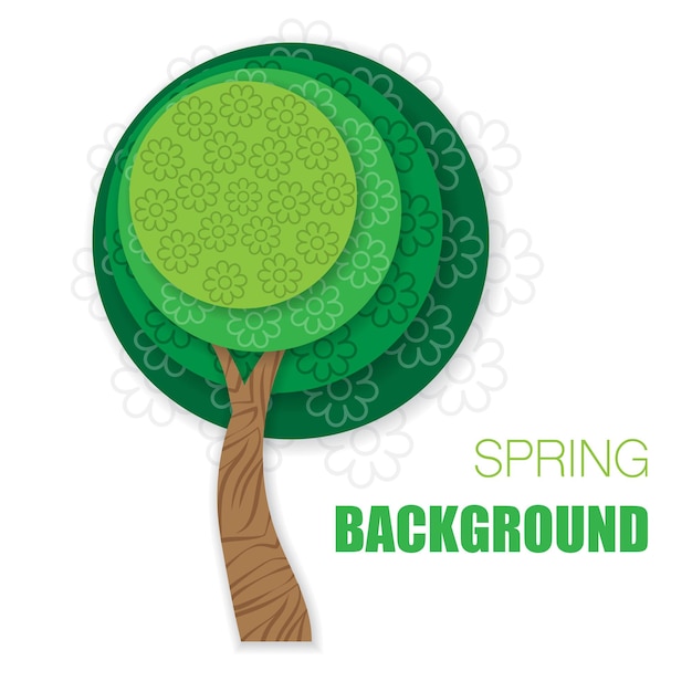 Vector spring tree background