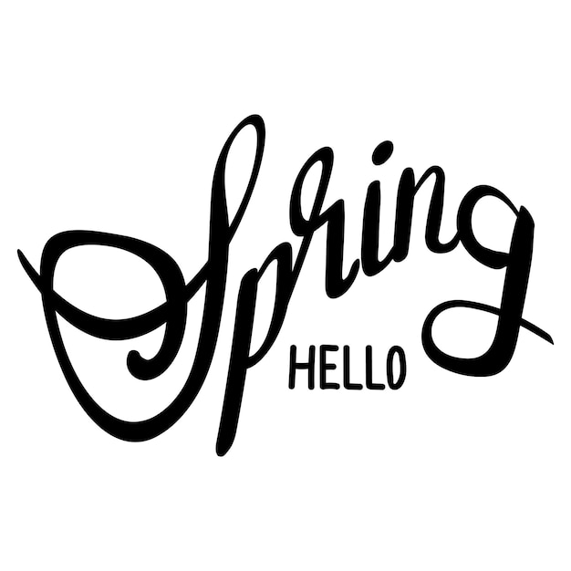 Spring Trendy script lettering design