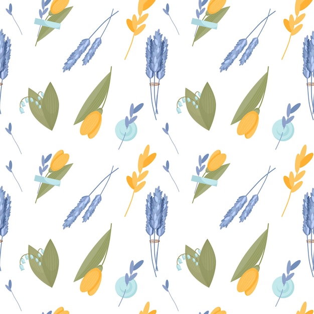 Spring vector flowers in simple style