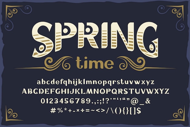 Spring vintage font