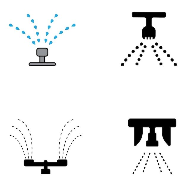 sprinkler icon vector template illustration logo design