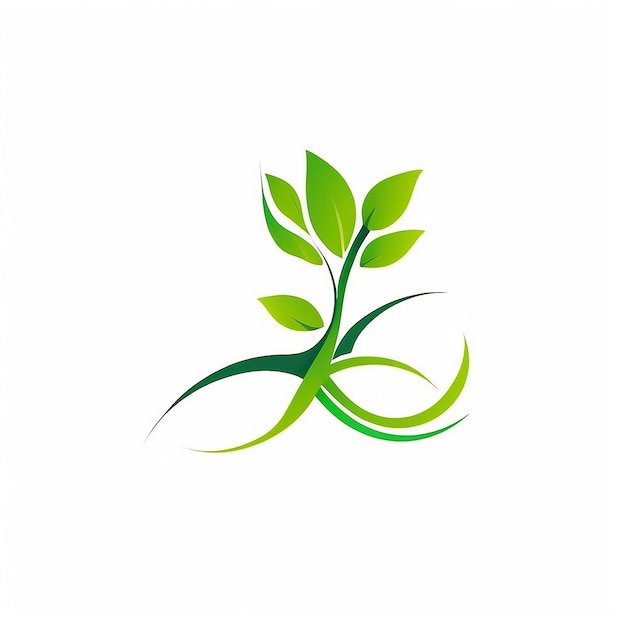 Sprout eco logo green leaf seedling growing plant Abstract design concept for eco technology theme