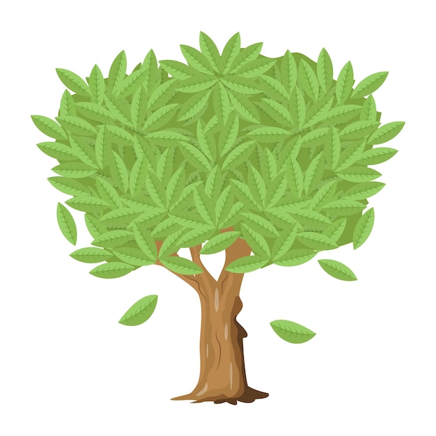 A spruce tree flat illustration vector