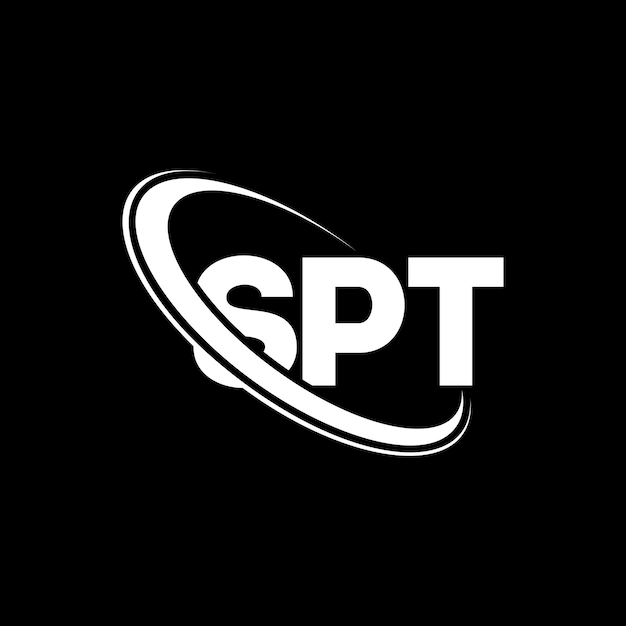 SPT logo SPT letter SPT letter logo design Initials SPT logo linked with circle and uppercase monogram logo SPT typography for technology business and real estate brand