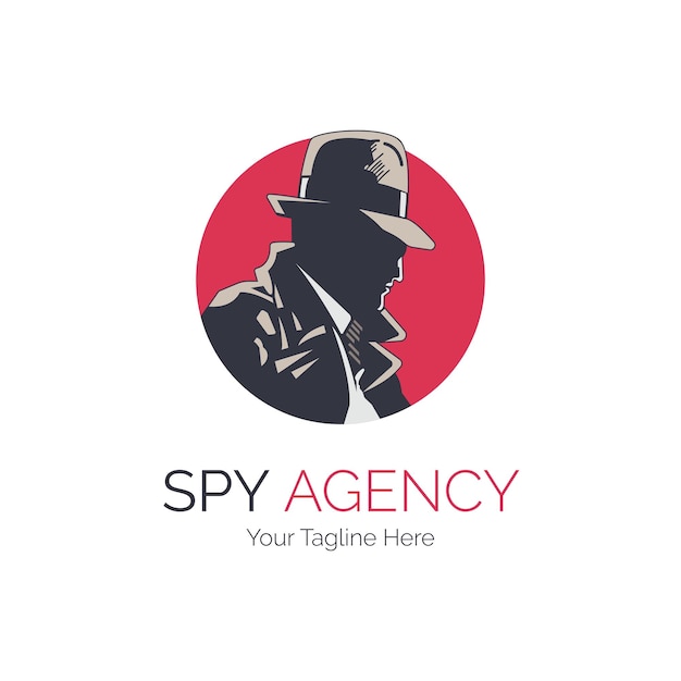 spy agency detective logo design template  for brand or company and other