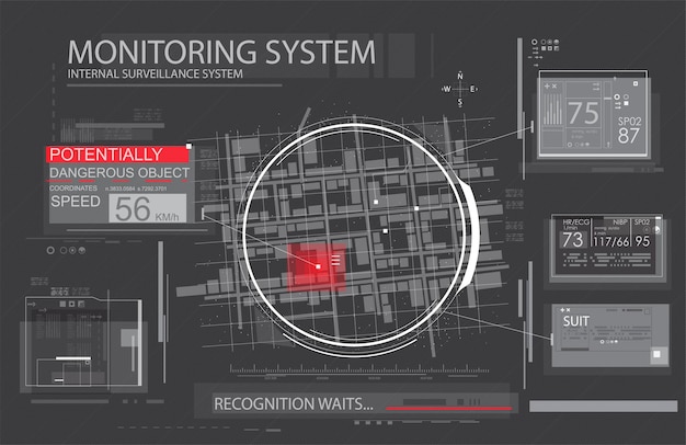 Spyware app for tracking illustration