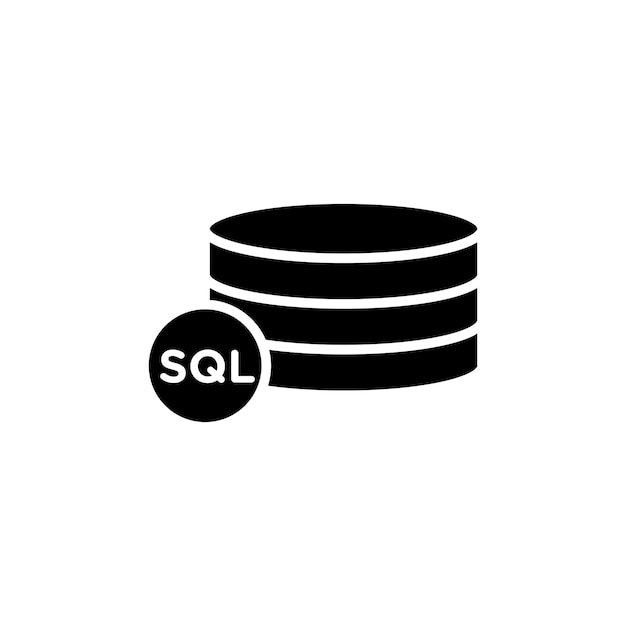 Vector sql line icon isolated on white background