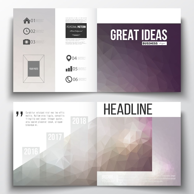 Square design brochure template