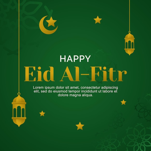 Square design of eid al fitr