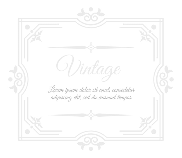 Vector square elegant frame luxury wedding vintage border