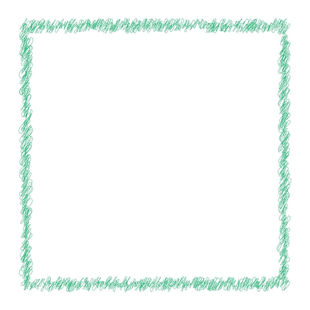 Square frame design with scribbled line