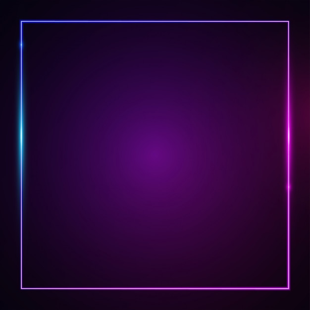 Vector square glowing light effect.