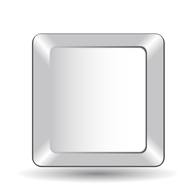 Square icon over white background, vector illustration