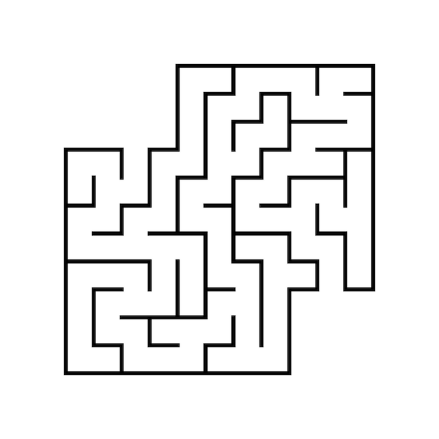 Square maze Game for kids Funny labyrinth Education developing worksheet Activity page