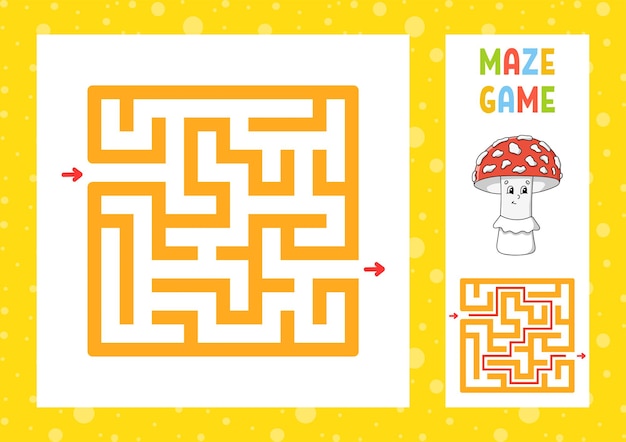 Square maze Game for kids Puzzle for children