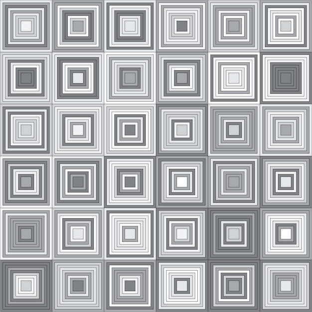 Square monotone pattern vector background, graphic geometric decoration monochrome illustration art design