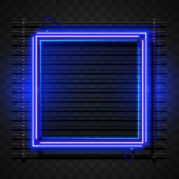 Vector square neon background