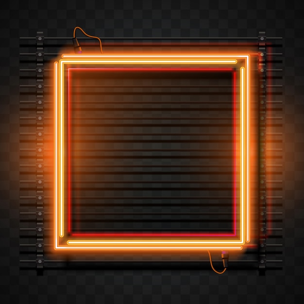 Vector square neon background