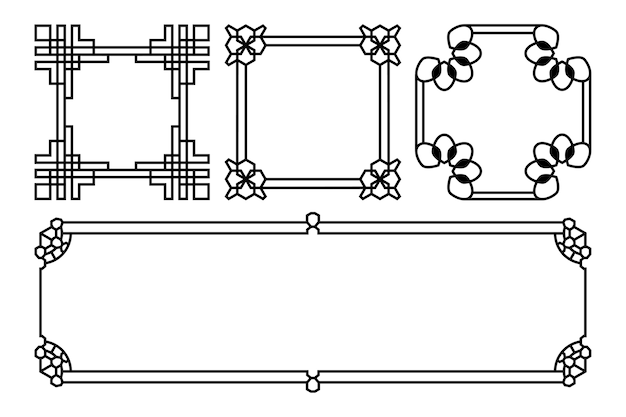 Square and rectangle vector asian