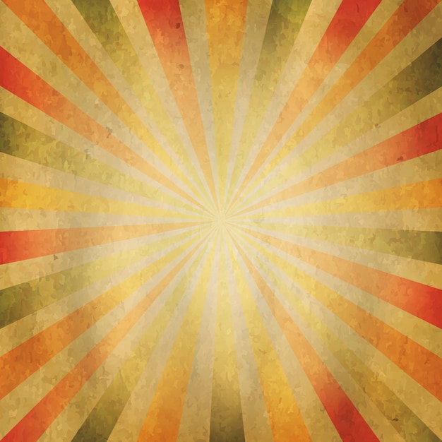 Square Shaped Sunburst, Old Paper Background, 