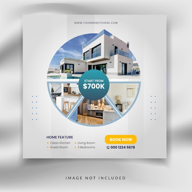 Square social media real estate sale promotion post template