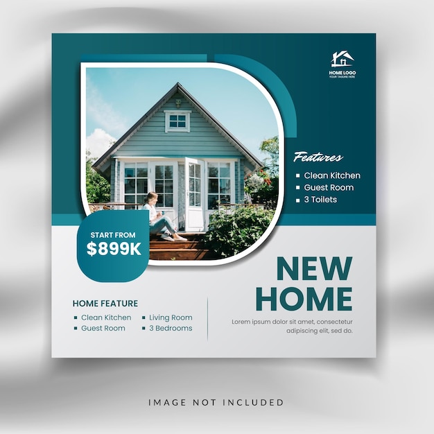 Square social media real estate sale promotion post template