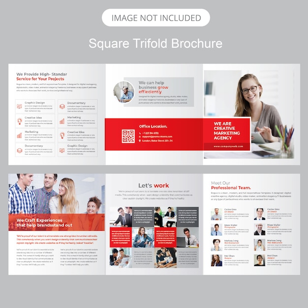 Square Tri-fold Brochure  Template