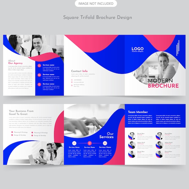 Square Trifold Brochure Design