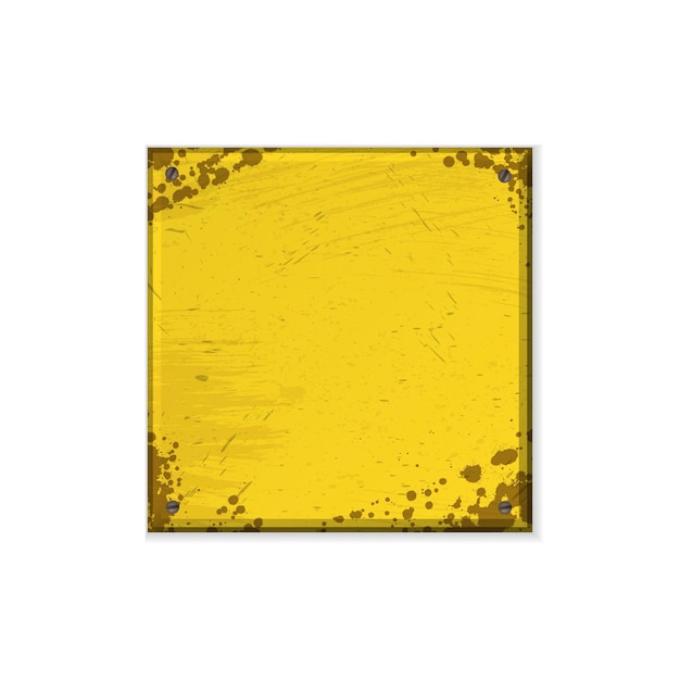 Square yellow grunge frame