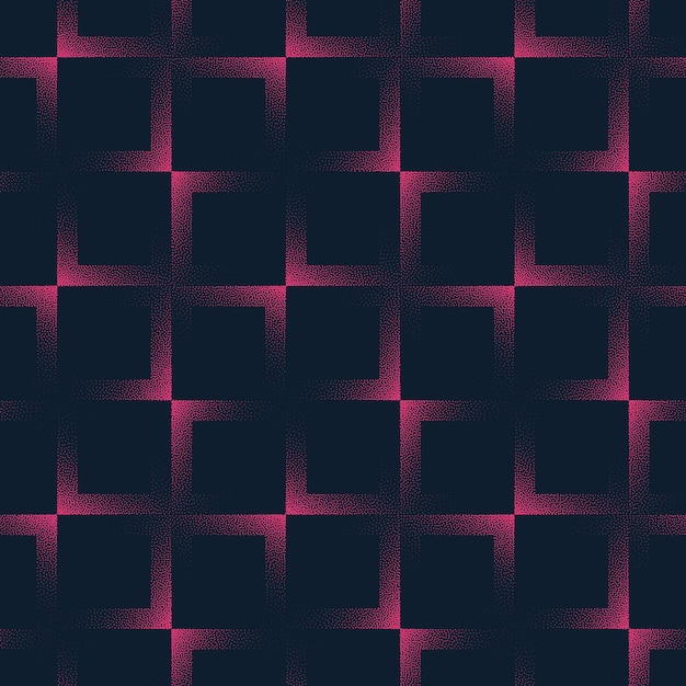 Squares Grid Seamless Pattern Trendy Vector Noir Purple Abstract Background