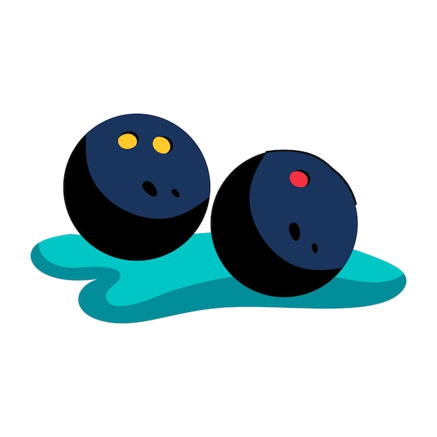 Squash balls modern flat icon