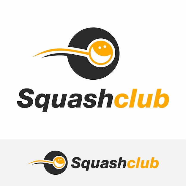 Squash sports logo in modern minimalist style