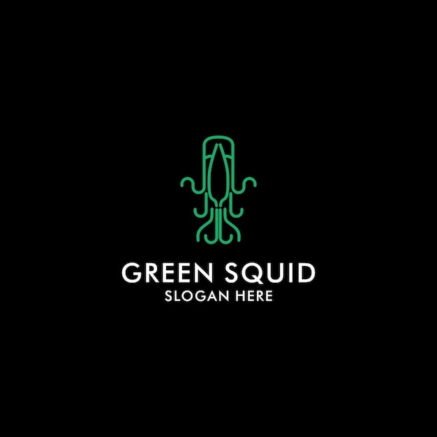 Squid logo icon design vector