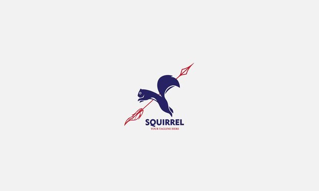 squirrel animal logo Vector template