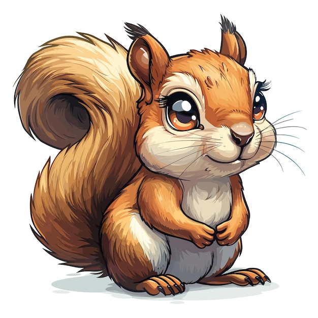 Squirrel Cartoon Icon Isolated Transparent Background Images