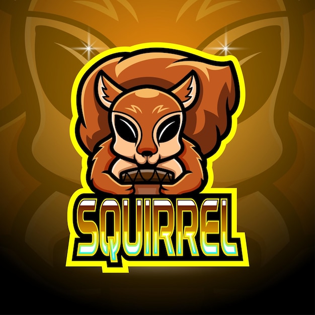 Squirrel esport logo mascot design