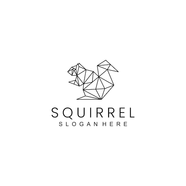 Squirrel logo design icon template